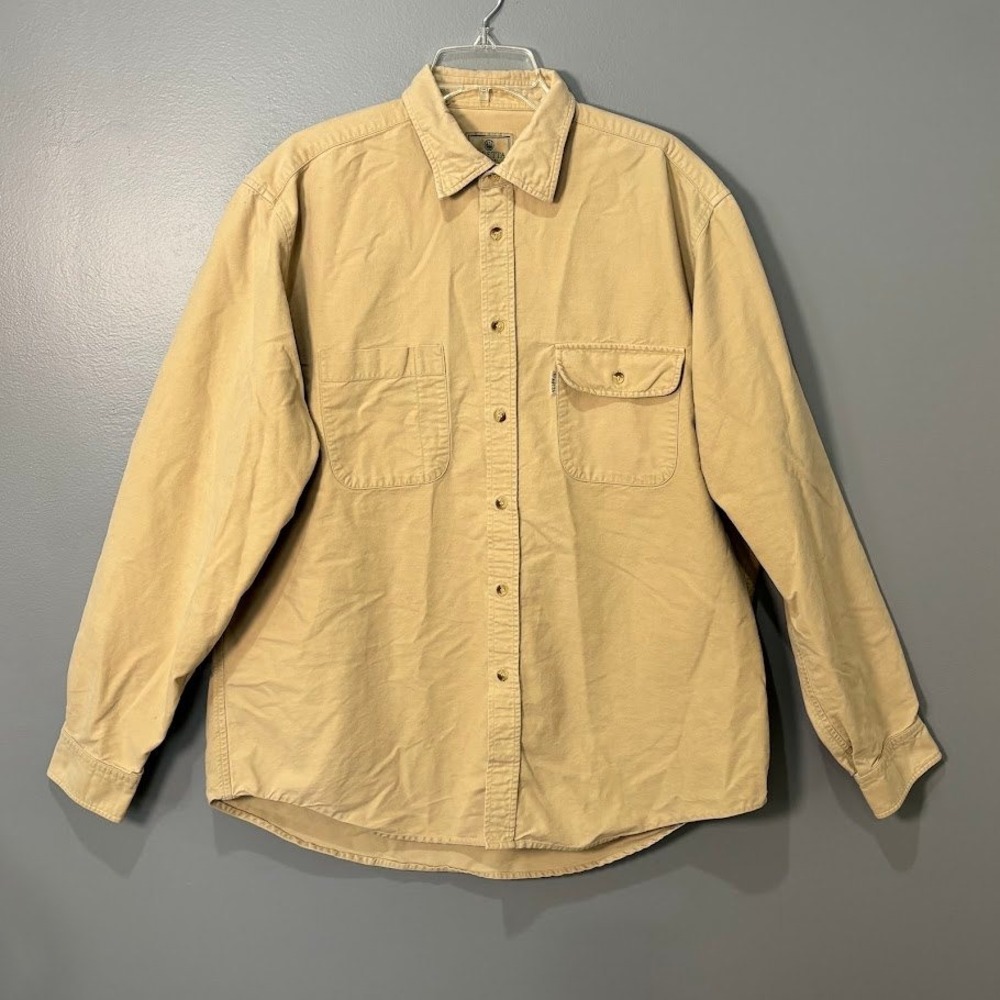 Beretta Shirt Mn XXL Tan Cotton Moleskin Utility Long Sleeve Classic Hunting XXL